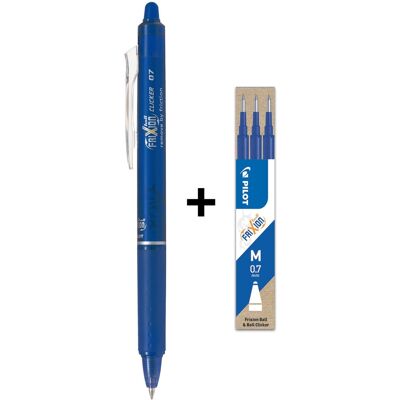 PILOT FriXion Clicker 07 / 0.35 mm, modré - balení 1 ks + 3 ks náplně PILOT FriXion Clicker 07 / 0.35 mm, modré - balení 1 ks + 3 ks náplně