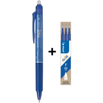 PILOT FriXion Clicker 05 / 0.25 mm, modré - balení 1 ks + 3 ks náplně PILOT FriXion Clicker 05 / 0.25 mm, modré - balení 1 ks + 3 ks náplně