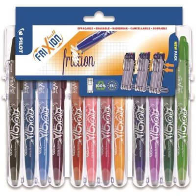PILOT FriXion Ball 07 / 0.35 mm, Set2Go - sada 12 barev PILOT FriXion Ball 07 / 0.35 mm, Set2Go - sada 12 barev