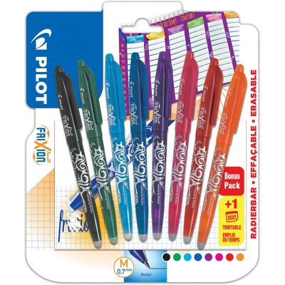 PILOT FriXion Ball 07 / 0.35 mm - sada 8 barev + rozvrh PILOT FriXion Ball 07 / 0.35 mm - sada 8 barev + rozvrh