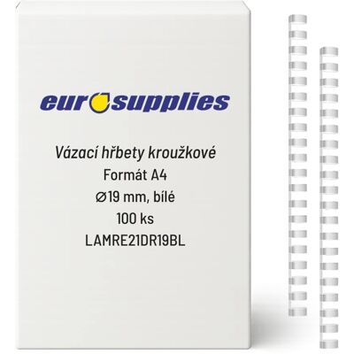 EUROSUPPLIES A4 19 mm bílý - balení 100 ks EUROSUPPLIES A4 19 mm bílý - balení 100 ks