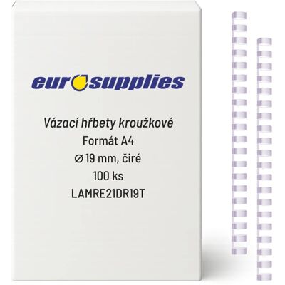 EUROSUPPLIES A4 19 mm čirý - balení 100 ks EUROSUPPLIES A4 19 mm čirý - balení 100 ks