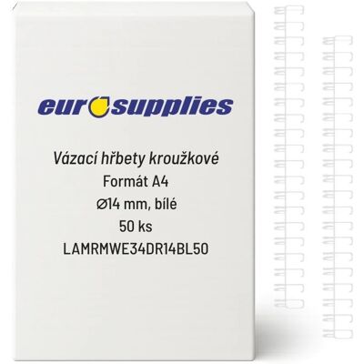 EUROSUPPLIES kovový (3/1") 14.3 mm bílý - balení 50 ks EUROSUPPLIES kovový (3/1") 14.3 mm bílý - balení 50 ks