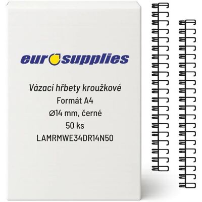 EUROSUPPLIES kovový (3/1") 14.3 mm černý - balení 50 ks EUROSUPPLIES kovový (3/1") 14.3 mm černý - balení 50 ks