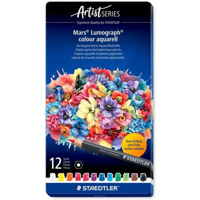Staedtler Mars Lumograph akvarelové 12 barev Staedtler Mars Lumograph akvarelové 12 barev