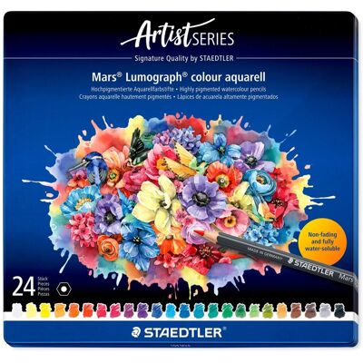 Staedtler Mars Lumograph akvarelové 24 barev Staedtler Mars Lumograph akvarelové 24 barev
