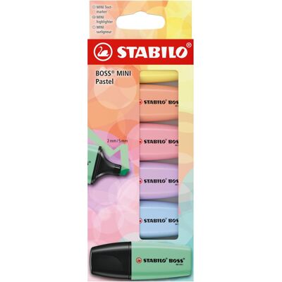 STABILO BOSS MINI Pastel - sada 6 barev STABILO BOSS MINI Pastel - sada 6 barev