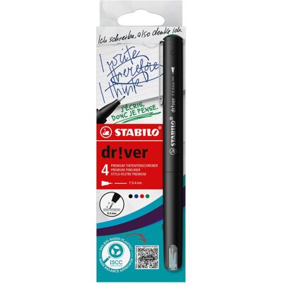 STABILO dr!ver fine - sada 4 ks (zelená, červená, modrá, černá) STABILO dr!ver fine - sada 4 ks (zelená, červená, modrá, černá)