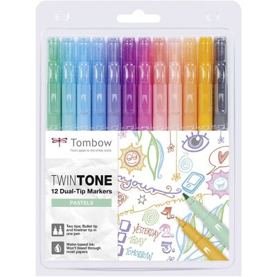 TOMBOW TwinTone Pastels oboustranné - sada 12 ks TOMBOW TwinTone Pastels oboustranné - sada 12 ks
