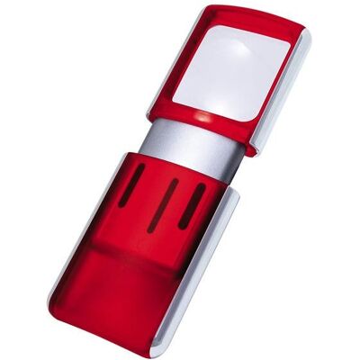 Lupa WEDO s LED světlem červená Lupa WEDO s LED světlem červená