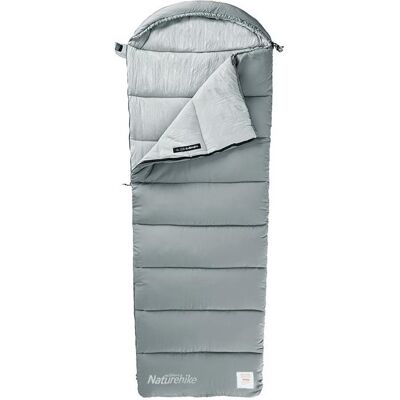 Naturehike Pratelný spacák M180 s kapucí, 1200 g, šedý, pravý Naturehike Pratelný spacák M180 s kapucí, 1200 g, šedý, pravý