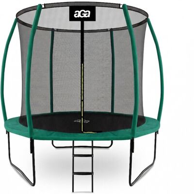 Aga SPORT EXCLUSIVE Trampolína 250 cm tmavě zelená + ochranná síť + žebřík Aga SPORT EXCLUSIVE Trampolína 250 cm tmavě zelená + ochranná síť + žebřík