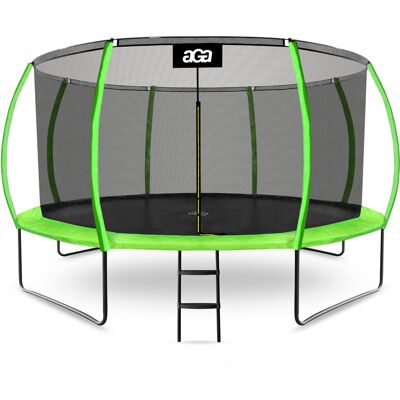 Aga SPORT EXCLUSIVE Trampolína 430 cm světle zelená + ochranná síť + žebřík Aga SPORT EXCLUSIVE Trampolína 430 cm světle zelená + ochranná síť + žebřík