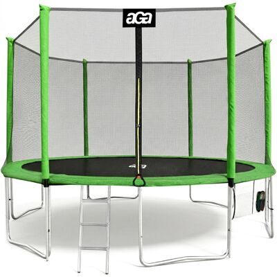 Aga SPORT PRO Trampolína 430 cm světle zelená + ochranná síť + žebřík + kapsa na obuv Aga SPORT PRO Trampolína 430 cm světle zelená + ochranná síť + žebřík + kapsa na obuv