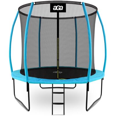 Aga SPORT EXCLUSIVE Trampolína 250 cm světle modrá + ochranná síť + žebřík Aga SPORT EXCLUSIVE Trampolína 250 cm světle modrá + ochranná síť + žebřík