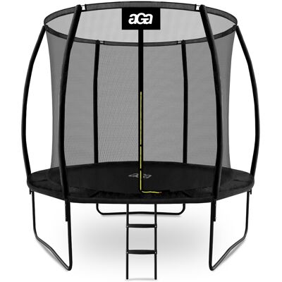Aga SPORT EXCLUSIVE Trampolína 250 cm černá + ochranná síť + žebřík Aga SPORT EXCLUSIVE Trampolína 250 cm černá + ochranná síť + žebřík