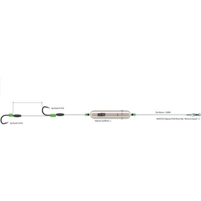 MadCat Adjusta Profi River Rig - Červi a Kalamáři - 180cm Rybářský set MadCat Adjusta Profi River Rig - Červi a Kalamáři - 180cm Rybářský set