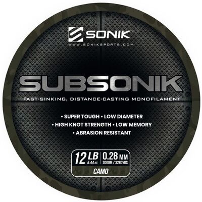 Subsonik Camo 3000 m - 0,28 mm 5,44 kg - Rybářská Linka Subsonik Camo 3000 m - 0,28 mm 5,44 kg - Rybářská Linka