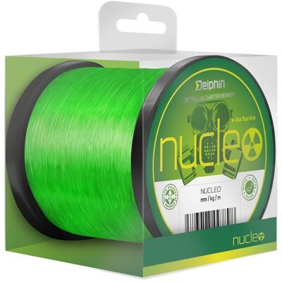Delphin Nucleo Fluo Green 0,28mm 1200m - Rybářská vlasová šňůra Delphin Nucleo Fluo Green 0,28mm 1200m - Rybářská vlasová šňůra