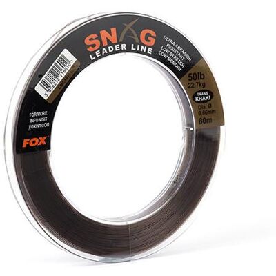 Fox Snag Leader Trans Khaki 80 m, 0,66 mm, 50 lb Fox Snag Leader Trans Khaki 80 m, 0,66 mm, 50 lb