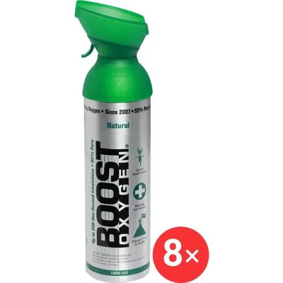 Boost Oxygen Doplňkový kyslík v plechovce Přírodní, velký, 8 × 9 l Boost Oxygen Doplňkový kyslík v plechovce Přírodní, velký, 8 × 9 l