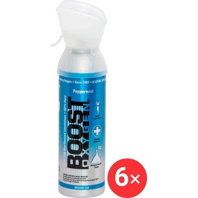 Boost Oxygen Doplňkový kyslík v plechovce Peppermint, malý, 6 × 3 l Boost Oxygen Doplňkový kyslík v plechovce Peppermint, malý, 6 × 3 l