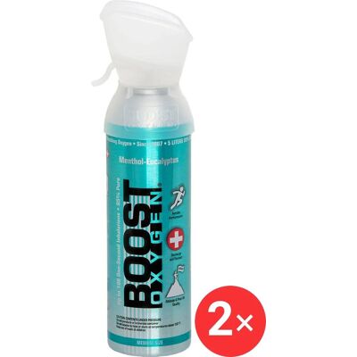 Boost Oxygen Doplňkový kyslík v plechovce Mentol Eukalyptus, střední, 2 × 5 l Boost Oxygen Doplňkový kyslík v plechovce Mentol Eukalyptus, střední, 2 × 5 l