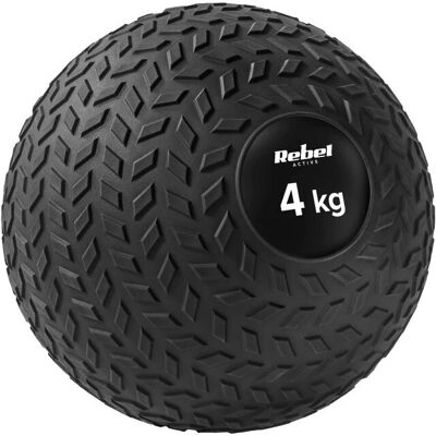 Rebel RBA-3108-4 Medicinbal Slam Ball, 23 cm, 4 kg, černý Rebel RBA-3108-4 Medicinbal Slam Ball, 23 cm, 4 kg, černý