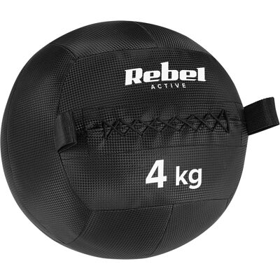 Rebel RBA-3109-04 medicinbal 4 kg, 34 cm, černý Rebel RBA-3109-04 medicinbal 4 kg, 34 cm, černý