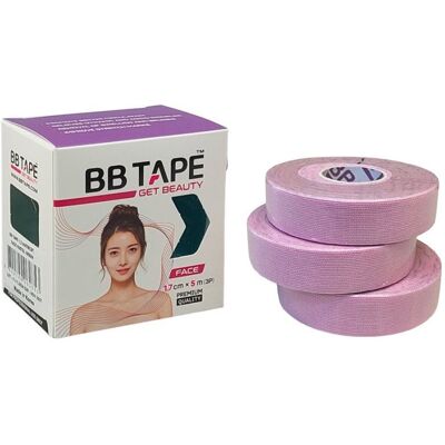 BB Tape Tejp na obličej pruhy 1,7 cm růžová cherry 3 ks BB Tape Tejp na obličej pruhy 1,7 cm růžová cherry 3 ks