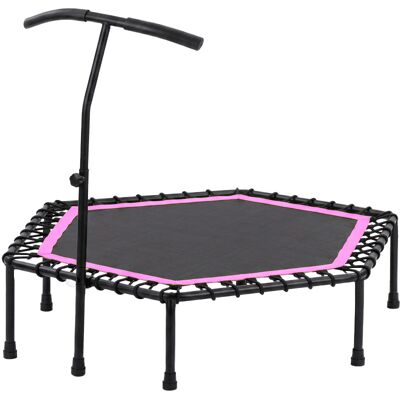 Sedco Trampolína s madlem Hexagon YQA75 - 134 cm, růžová Sedco Trampolína s madlem Hexagon YQA75 - 134 cm, růžová