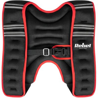 Rebel RBA-2527-5 Neoprenová zátěžová vesta 5 kg, černo-červená Rebel RBA-2527-5 Neoprenová zátěžová vesta 5 kg, černo-červená