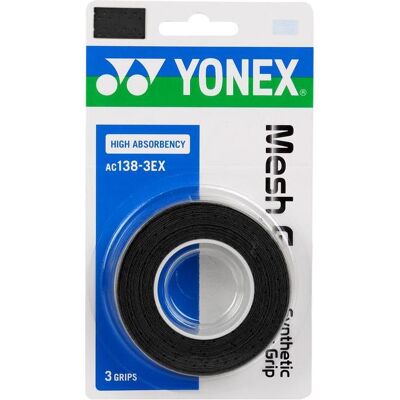 Yonex Mesh Grip 3ks, černá Yonex Mesh Grip 3ks, černá