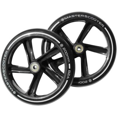 Náhradní kolečka na koloběžky MASTER 200 mm, černé Náhradní kolečka na koloběžky MASTER 200 mm, černé