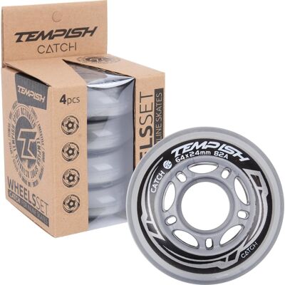 Kolečka na inline brusle Tempish Catch - 4 kusy stříbrné 64mm - rekreační Kolečka na inline brusle Tempish Catch - 4 kusy stříbrné 64mm - rekreační
