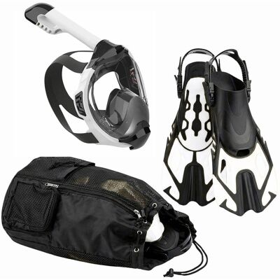 Agama Travel Set (L/XL Lenny, L/XL Snorkel Plus), bílý Agama Travel Set (L/XL Lenny, L/XL Snorkel Plus), bílý