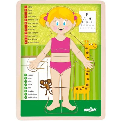 Woody Puzzle "Lidské tělo" - Holka CZ Woody Puzzle "Lidské tělo" - Holka CZ