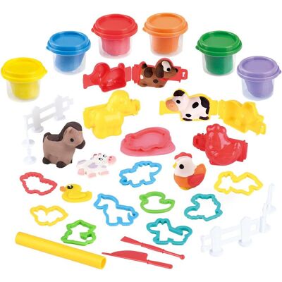 Playgo Modelína farma set 6 × 56 g Playgo Modelína farma set 6 × 56 g