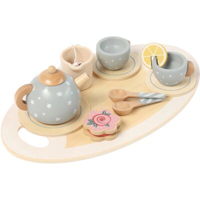 Kruzzel 26394 Dřevěný čajový set, 13 ks Kruzzel 26394 Dřevěný čajový set, 13 ks