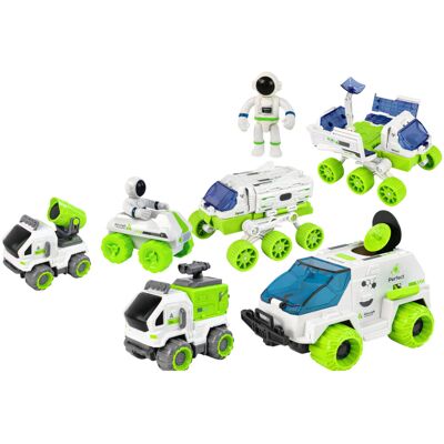 LEAN Toys 12986 Sada vesmírných vozidel 6v1 Rover Satelit Astronom LEAN Toys 12986 Sada vesmírných vozidel 6v1 Rover Satelit Astronom