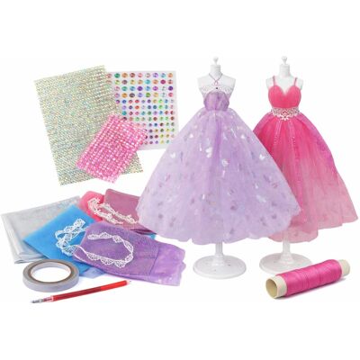 LEAN Toys 17066 Kreativní výtvarná sada na tvorbu šatů pro panenky LEAN Toys 17066 Kreativní výtvarná sada na tvorbu šatů pro panenky