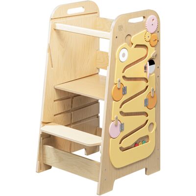 BusyKids Učící věž 5v1 Play XL rostoucí 89 cm – žluť BusyKids Učící věž 5v1 Play XL rostoucí 89 cm – žluť