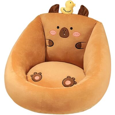 LEAN Toys 24914 Dětské plyšové křesílko - kapybara 50 × 45 cm, hnědé LEAN Toys 24914 Dětské plyšové křesílko - kapybara 50 × 45 cm, hnědé