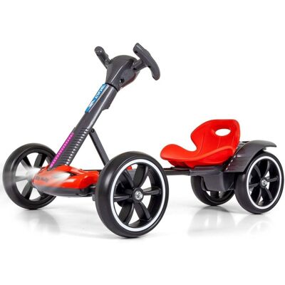 Milly Mally Elektrický gokart BOLT, dětská motokára s dálkovým ovládáním, LED, Bluetooth, červená Milly Mally Elektrický gokart BOLT, dětská motokára s dálkovým ovládáním, LED, Bluetooth, červená
