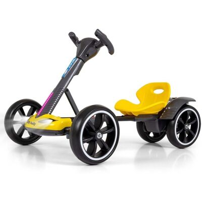 Milly Mally Elektrický gokart BOLT, dětská motokára s dálkovým ovládáním, LED, Bluetooth, žlutá Milly Mally Elektrický gokart BOLT, dětská motokára s dálkovým ovládáním, LED, Bluetooth, žlutá