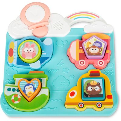 TOYZ Vzdělávací skládačka dopravní prostředky a tvary, modrá TOYZ Vzdělávací skládačka dopravní prostředky a tvary, modrá