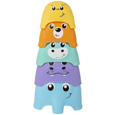 Playgro skládací poháry s zvířaty - 5 ks - Unisex - Vzdělávací hračka Playgro skládací poháry s zvířaty - 5 ks - Unisex - Vzdělávací hračka