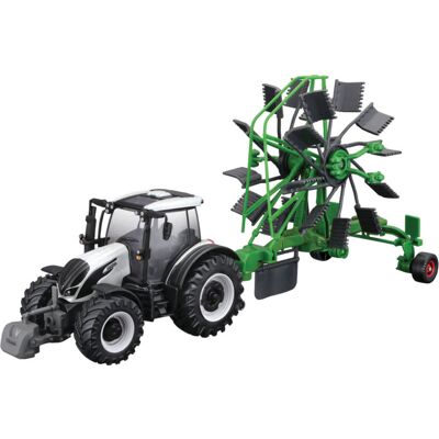 Bburago Valtra N174 se shrnovačem 1:50 Bburago Valtra N174 se shrnovačem 1:50