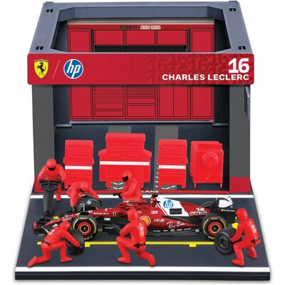 Bburago Ferrari SF-25 (2025) 1:43 #16 Leclerc (Pit Pass Set) Bburago Ferrari SF-25 (2025) 1:43 #16 Leclerc (Pit Pass Set)