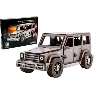 BusyKids Dřevěná 3D stavebnice Luxusní off-road vozidlo BusyKids Dřevěná 3D stavebnice Luxusní off-road vozidlo